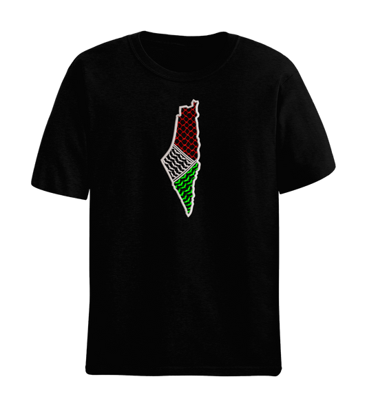 Keffiyeh map in colors - T-Shirt