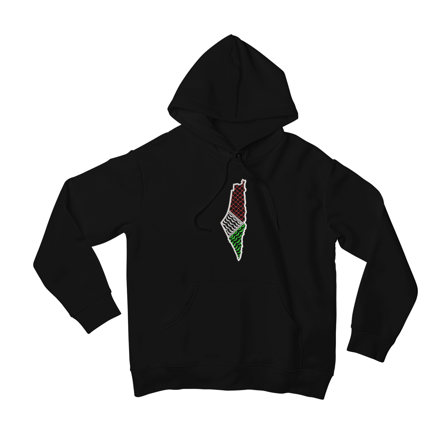 Keffiyeh map in colors - Hoodie