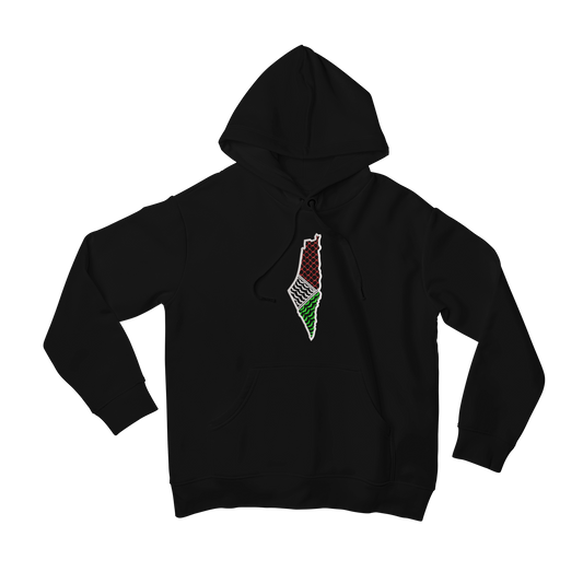 Keffiyeh map in colors - Hoodie